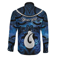 Personalized Maori Matariki Hei Matau Family Matching Puletasi and Hawaiian Shirt Maori Kowhaiwhai Pattern Galaxy