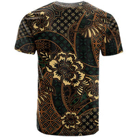 Indonesian Batik Pattern Vintage Brown T Shirt