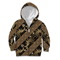 Indonesia Batik Pattern Kid Hoodie Gold Version