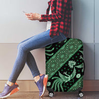 Indonesia Batik Pattern Luggage Cover Green Version