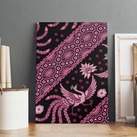 Indonesia Batik Pattern Canvas Wall Art Pink Version