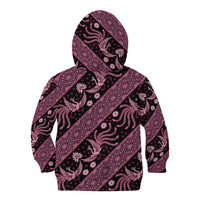Indonesia Batik Pattern Kid Hoodie Pink Version
