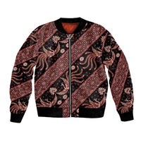 Indonesia Batik Pattern Bomber Jacket Red Version