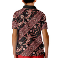 Indonesia Batik Pattern Kid Polo Shirt Red Version