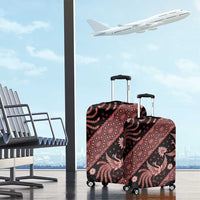 Indonesia Batik Pattern Luggage Cover Red Version