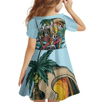 Personalized Aloha Hawaii Skeleton Family Matching Tank Maxi Dress and Hawaiian Shirt Tropical Summer Vibe