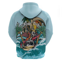 Personalized Aloha Hawaii Skeleton Hoodie Tropical Summer Vibe LT01 - Polynesian Pride