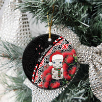 New Zealand Christmas Meri Kirihimete Ceramic Ornament Santa Hei Tiki Pohutukawa