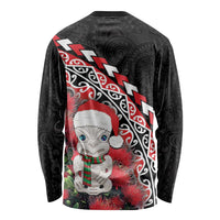 New Zealand Christmas Meri Kirihimete Long Sleeve Shirt Santa Hei Tiki Pohutukawa