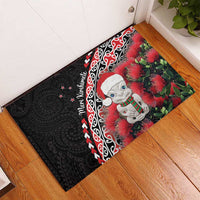 New Zealand Christmas Meri Kirihimete Rubber Doormat Santa Hei Tiki Pohutukawa