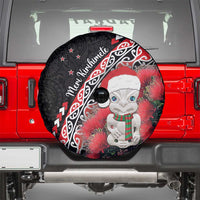 New Zealand Christmas Meri Kirihimete Spare Tire Cover Santa Hei Tiki Pohutukawa