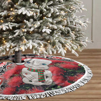 New Zealand Christmas Meri Kirihimete Tree Skirt Santa Hei Tiki Pohutukawa