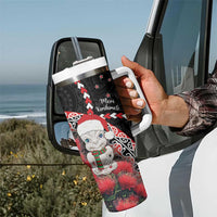 New Zealand Christmas Meri Kirihimete Tumbler With Handle Santa Hei Tiki Pohutukawa