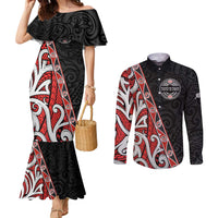 Aotearoa Toitu Te Tiriti Couples Matching Mermaid Dress and Long Sleeve Button Shirt Honour The Treaty New Zealand