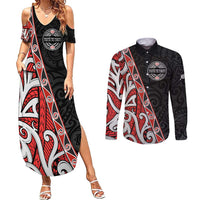 Aotearoa Toitu Te Tiriti Couples Matching Summer Maxi Dress and Long Sleeve Button Shirt Honour The Treaty New Zealand