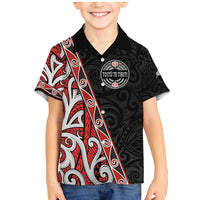 Aotearoa Toitu Te Tiriti Family Matching Mermaid Dress and Hawaiian Shirt Honour The Treaty New Zealand LT01 Son's Shirt Black - Polynesian Pride
