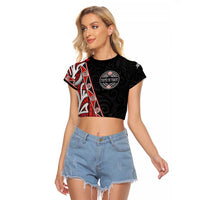 Aotearoa Toitu Te Tiriti Raglan Cropped T Shirt Honour The Treaty New Zealand