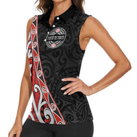 Aotearoa Toitu Te Tiriti Women Sleeveless Polo Shirt Honour The Treaty New Zealand
