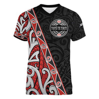 Aotearoa Toitu Te Tiriti Women V-Neck T-Shirt Honour The Treaty New Zealand