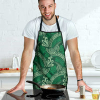 Forest Green Monstera Apron Polynesian Tribal Pattern - Polynesian Pride