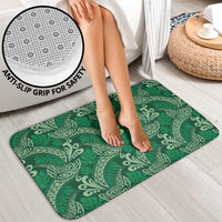Forest Green Monstera Bathroom Set Polynesian Tribal Pattern - Polynesian Pride