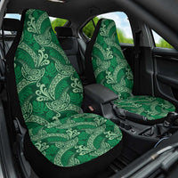 Forest Green Monstera Car Seat Cover Polynesian Tribal Pattern - Polynesian Pride