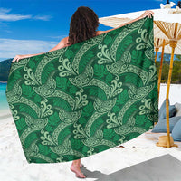 Forest Green Monstera Sarong Polynesian Tribal Pattern - Polynesian Pride