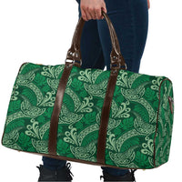 Forest Green Monstera Travel Bag Polynesian Tribal Pattern - Polynesian Pride