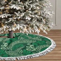 Forest Green Monstera Tree Skirt Polynesian Tribal Pattern - Polynesian Pride