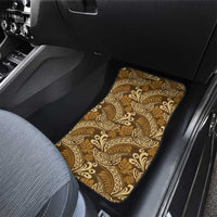 Brown Gold Monstera Car Mats Polynesian Tribal Pattern - Polynesian Pride