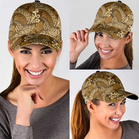 Brown Gold Monstera Classic Cap Polynesian Tribal Pattern - Polynesian Pride