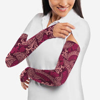 Sweet Pink Monstera Arm Sleeves Polynesian Tribal Pattern - Polynesian Pride