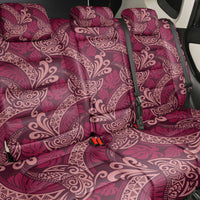 Sweet Pink Monstera Back Car Seat Cover Polynesian Tribal Pattern - Polynesian Pride