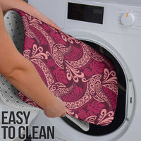 Sweet Pink Monstera Bathroom Set Polynesian Tribal Pattern - Polynesian Pride