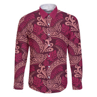 Sweet Pink Monstera Family Matching Puletasi and Hawaiian Shirt Polynesian Tribal Pattern - Polynesian Pride