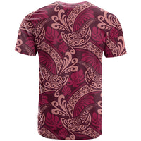 Sweet Pink Monstera T Shirt Polynesian Tribal Pattern - Polynesian Pride