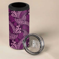 Royal Purple Monstera 4 in 1 Can Cooler Tumbler Polynesian Tribal Pattern - Polynesian Pride