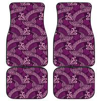 Royal Purple Monstera Car Mats Polynesian Tribal Pattern - Polynesian Pride