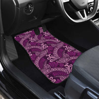 Royal Purple Monstera Car Mats Polynesian Tribal Pattern - Polynesian Pride