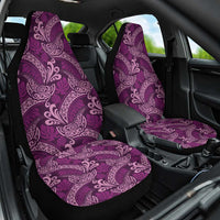 Royal Purple Monstera Car Seat Cover Polynesian Tribal Pattern - Polynesian Pride