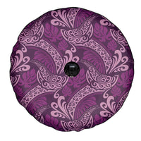 Royal Purple Monstera Spare Tire Cover Polynesian Tribal Pattern - Polynesian Pride