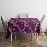 Royal Purple Monstera Tablecloth Polynesian Tribal Pattern - Polynesian Pride