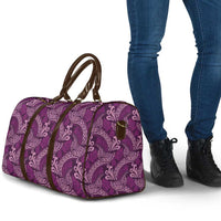 Royal Purple Monstera Travel Bag Polynesian Tribal Pattern - Polynesian Pride