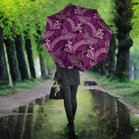 Royal Purple Monstera Umbrella Polynesian Tribal Pattern - Polynesian Pride