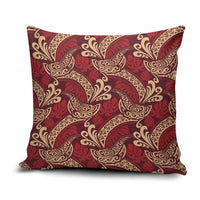 Luxury Red Monstera Pillow Cover Polynesian Tribal Pattern - Polynesian Pride