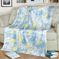 Anthurium Plumeria Lei Pastel Blanket Blue Hawaiian Splendid Palaka
