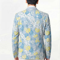 Anthurium Plumeria Lei Pastel Blazer Blue Hawaiian Splendid Palaka