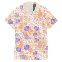 Anthurium Plumeria Lei Pastel Family Matching Short Sleeve Bodycon Dress and Hawaiian Shirt Orange Hawaiian Splendid Palaka LT01 Dad's Shirt - Short Sleeve Orange - Polynesian Pride