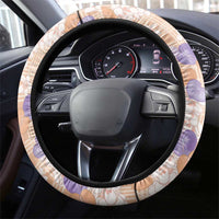 Anthurium Plumeria Lei Pastel Steering Wheel Cover Orange Hawaiian Splendid Palaka LT01 - Polynesian Pride