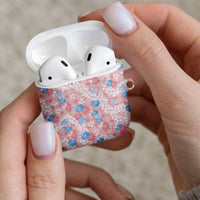 Anthurium Plumeria Lei Pastel AirPods Case Pink Hawaiian Splendid Palaka